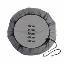 4pcs/Set Bucket Mosquito Net Cover, Garden Outdoor Rain Barrel Mesh Cover, Sieve Protective Cover, Filter Protective Net, Water Tank Sieve Protective Cover, Suitable For Summer Outdoor Yard Bucket Anti-Leaf, Anti-Mosquito, Anti-Dust - Black - View 4