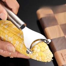 Multifunctional Stainless Steel Corn Peeler, Manual Fast Corn Kernel Remover, Durable Kitchen Tool For Home Use - Silver - View 2