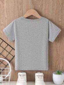 SKETCH DIGITAL GLITCH Short-Sleeved T-Shirt With Round Neck, Bright Stars And Bars Design, Multifunctional, Comfortable And Breathable, Children's Clothing For Kids. - Hitam - View 9
