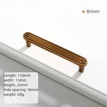 1pc Modern Minimalist Zinc Alloy New Chinese Style Cabinet Door Handle Drawer Wardrobe Shoe Cabinet Cupboard Gold Single Hole Knob - A - View 8
