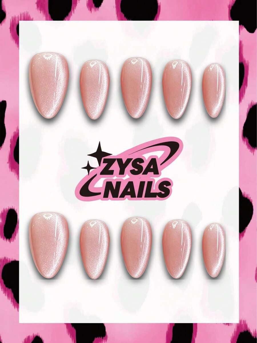 Zysa 10pcs Handmade Nails Press On Nails Short Nails For Summer Vacation Graduation Party - Multicolor - View 1