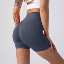 Women's High-Waisted Fitness Leggings With Tummy Control And Hip-Lifting Features, Three-Quarter Length. - Navy Blue - View 1