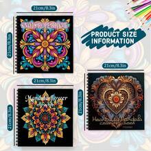 Tlenpo 3pcs/1set, Assorted Pattern Adult Coloring Book - 1 Book 30 Sheets, 8.3x 8.3 Inches, For Adults To Relieve Stress, Anxiety And Other Emotions, Holiday Gift, Back To School Gift, Christmas Gift, Halloween Gift, Perfect Choice For Many Holiday Gifts (Accessories Not Included) - L - View 9