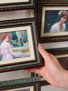 Vintage European Style Hanging Rope Photo Frame Set, Home Decor Atmosphere Photo Wall Frame, Can Decorate 5-Inch Photos, Suitable For Bedroom And Living Room Wall Hanging - Multicolor - View 8