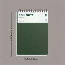 1pc Spiral Notebook, Vintage A5 Notebook And Journal - 100 Pages, 80G Thick Paper, Hardcover And Watercolor Design - Perfect For College School Supplies - A - View 7