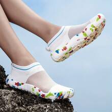 Women's Beach Shoes, Elastic, Quick-Drying, Breathable Fabric, Soft EVA Sole, Ideal For Yoga, Swimming, Water Activities And All Seasons. - 白色 - 查看 1