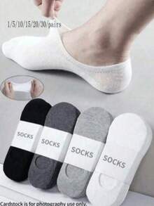 5 Pairs Unisex Invisible Socks, Casual Thin Boat Socks, Suitable For Summer Wear, Size Runs Small 1/5/10/20/30/Pairs - Multicolor - View 13