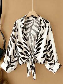 New Women's Casual Solid Color Chiffon Blouse With Short Batwing Sleeves - 杏子 3 - 查看 1