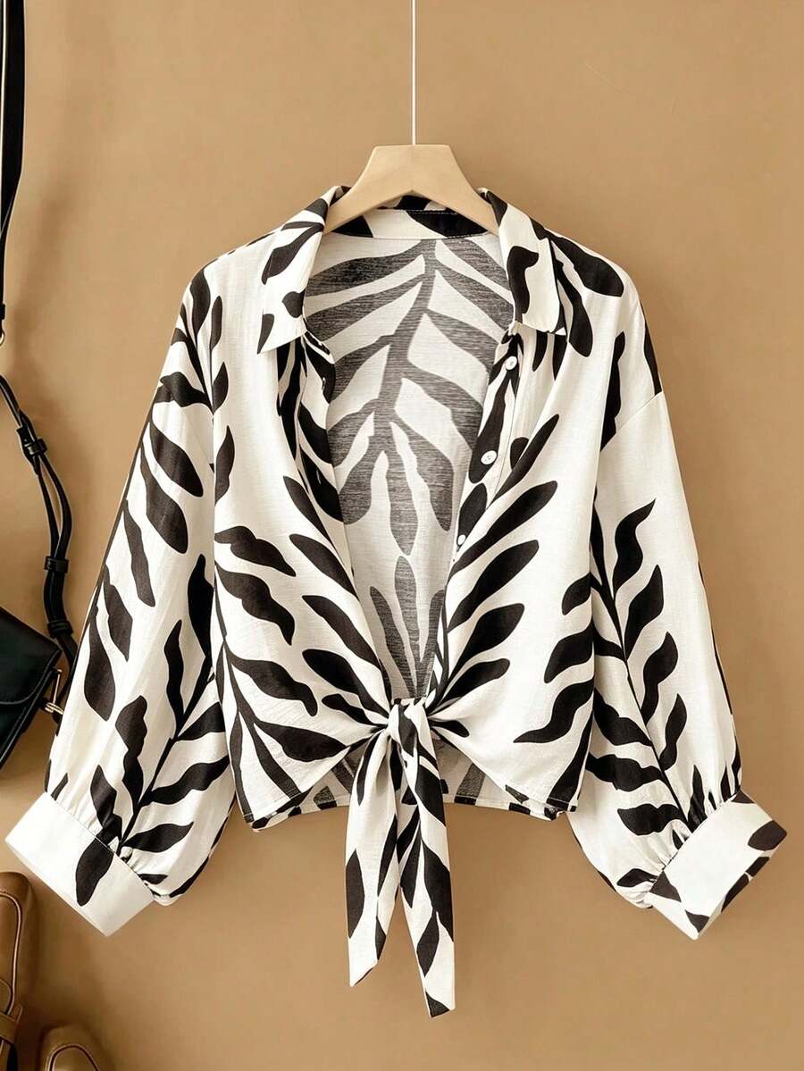 New Women's Casual Solid Color Chiffon Blouse With Short Batwing Sleeves - 杏子 3 - 查看 1