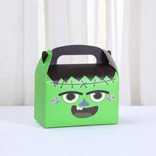6pcs/12pcs/20pcs Mixed Orange Pink Black Green Pumpkin Halloween Paper Gift Boxes, Holiday Party Favor Boxes, Trick Or Treat Gift Packaging, Halloween Gifts, Halloween Decor, Day Of The Dead Packaging Bags, Random Color And Style - Random - View 5