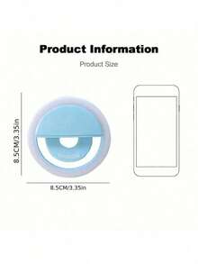 Portable LED Selfie Ring Light, 3-Level Adjustable Brightness – USB Charging, Battery Powered Or Handheld Use, Suitable For Live Streaming, Video Calls And Outdoor Photography Fill Light – White/Pink/Blue/Black 4 Colors Available, Enhance Selfie Effect | Elegant Lighting | LED Lighting Technology - Multicolor - View 6