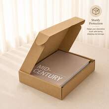 Juego de 2 libros de decoración del hogar, cajas de almacenamiento ocultas de estilo abierto - libros falsos con tapa abatible - cajas de almacenamiento de papel, adecuadas para mesa de café, estantería o repisa, para almacenar fotos, recuerdos y controles remotos - Marrón beige - Ver 8