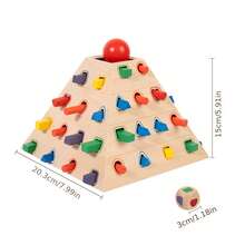 Dual-Play Wooden Pyramid Stick Pull Balance Board Game With Color And Shape Matching. This Multi-Player Family Party Toy Develops Kids'fine Motor Skills And Logical Focus, An Interactive Educational Table Game For Ages 3+ As Birthday Holiday Gifts - Multicolor - View 8
