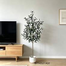 65-200厘米人造橄榄树，高枝仿真植物，塑料叶片，室内装饰植物，适用于家居装饰、情人节、生日礼物、毕业典礼及其他场合。 - 彩色 - 查看 7