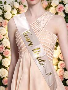 1pc-Teambride Bridesmaid Sash, Bachelorette Party Shoulder Strap, Bachelorette Party Decor - Singles Party Strap - View 5