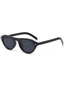 1PC/2PCS Women's Sunglasses New Personalized Retro Oval Frame Minimalist Cool Chic High-End Texture Daily Street Commute Outfit Driving Travel Beach Vacation Photo Versatile Style - Multicolor - View 3