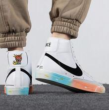 Nike Blazer Mid Graffiti Trailblazer Men's Casual Shoes - White/Multicolor - View 7