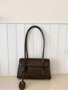 Niche Design 2026 Tas Bahu/Tas Selempang Viral Musim Semi Baru untuk Wanita, Tas Tangan INS Serbaguna, Bahan PU - Kopi - View 10