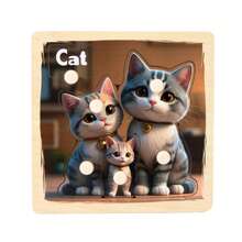 Wooden Traffic Animal 3D Inlay Puzzle Board, Shape Matching Educational Toy For Toddlers And Young Children, Early Learning - Multicolor - View 15