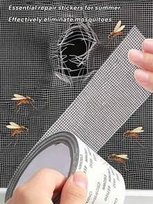 1/2/3 Rolls Waterproof Self-Adhesive Window Screen Repair Tape, Insect Screen Patch, Suitable For Dorm Door/Curtain, Strong Adhesive Repair Tape, Used To Repair Damaged Window Screens, Length 2m/78.74in - Window Screen Repair Subsidy - View 3