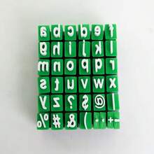 1套大寫和小寫字母黏土印章組，DIY手工字母模具，可重複使用，小型壓花工具，手工藝材料，浮雕模具，適合手工愛好者 - A - 查看 13