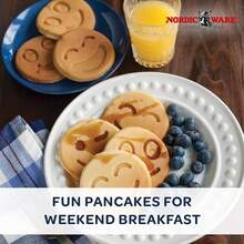 TAIMASI Non-Stick Mini Pancake Maker Durable, Easy Clean With 7 Fun Molds, Perfect For Kids & Creative Breakfasts  | Perfect For: • Back-To-School Quick Morning Meals • Thanksgiving Family Breakfasts • Christmas Gift For Foodie Kids - Smile Style - View 3