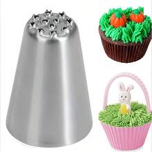 3pcs Stainless Steel Small Grass Icing Nozzle Set, Grass Cream Piping Nozzle, Seamless Icing Tip And Grass Tube Nozzle - Dishwasher , Sturdy And Durable, Suitable For Professional And Home Baking - Multicolor - View 9