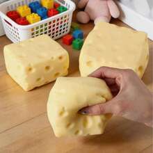 1pc 2026 New Realistic Cheese Squeeze Toy, Stress Relief Squeezing Toy, Silicone Squishy Toy, Random Color, Birthday/Surprise/Holiday/Couple Gift - Multicolor - View 6