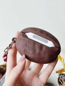1 pieza Funda protectora linda de grano de café Pro 3 compatible con auriculares Bluetooth Apple 4/Pro, funda protectora creativa (auriculares no incluidos) - Café integral - Ver 8