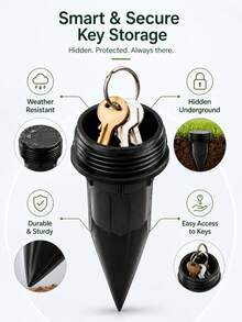 1 pièce Boîte de cache-clé réaliste en forme d'arroseur, boîte de clé cachée étanche pour l'extérieur, convient pour le jardin, la cour, la pelouse, boîte de rangement de clé de secours insérée dans le sol, boîte de rangement secrète résistante à la corrosion, convient pour la maison, la terrasse, l'arrière-cour - Multicolore - Voir 7