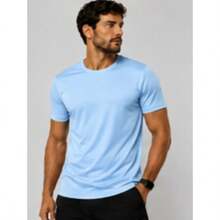 Kit 3 Camisetas Dry Fit Masculina Azul Bebê | Academia Corrida e Treino - quero somente 1 camiseta - Visão 1