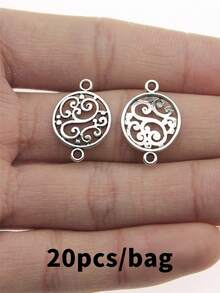 20 cái charm hoa nối 14x20mm làm vòng tay, dây chuyền, trang sức thủ công DIY, phụ kiện làm đồ handmade - Đầu nối wafer - Xem 4