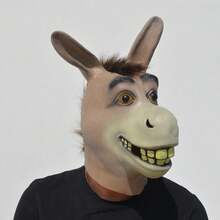 1pc Halloween Latex Mask, Scary Pig Head Mask, Funny Donkey Head, Turkey Head, Mouse Head Mask, Prank Prop, Pig Head Mask, Bloody Pig Head, Party Costume Prop - Multicolor - View 6