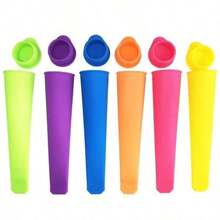 1/6pcs Reusable Silicone Popsicle Molds With Lids, Popsicle Maker For Making Popsicles, Yogurt Bars, Jelly, Kitchen Tool Accessories - Multicolor - View 18