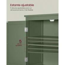 Bathroom Cabinet, Bathroom Cupboard, Kitchen Cabinet, With 4 Doors, Adjustable Shelves, 30 X 60 X 110 Cm, White MBBC552P31 - 黑色 - 查看 6