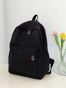 Fashion Solid Color Backpack, Multi-Functional Large Capacity Casual Commute Backpack (Unisex/Student Suitable) With Laptop Compartment, Back To School Essential - Multicolor - View 3