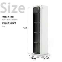 Desk Fan Tower Fan Cooling Fan, Portable Oscillating Fan With 100-Speed Options, 1800mAh*2 Rechargeable Battery ,Dual Air Circulation, 110° Oscillation, Table Fan For Bedroom Dorm Room Office Desktop - Other - View 3