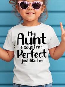 Girl's T-Shirt With Letter Print, Creative, Novel And Fashionable. - 酒紅色 - 查看 6