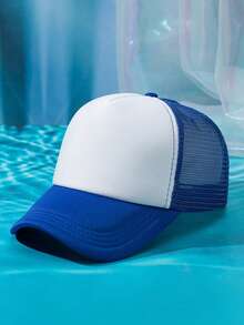 1pc Women's Two-Tone Mesh Breathable Baseball Cap - Multicolor - View 7