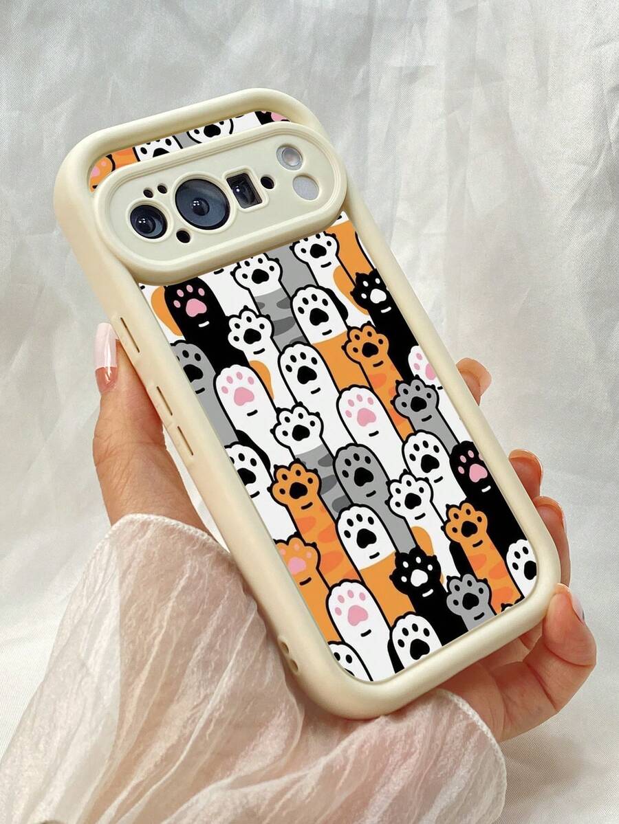 TJ147 Adorable Cat Paws Fully Enclosed For Drop Protection And Slip Resistance Features Angel Eye TPU Soft Case For A38 A18 A15S A16S A17K A54 A58 A5i A5 Pro A5X A60 A74 A79 A57 A78 A35 A53 Find X8 Reno7 10 12 11 13 14 Pro 4F 11F 12F 12FS 13F 14F 4Z 5Z 6Z 7Z 8Z For Redmi 12 13 9C 10C 12C 13C 14C Note 9 10 11 12 13 14 Pro 10S 11S 12S 14S For Poco M6 M7 X7 For Honor X9C Magic7 Lite For Galaxy S26 Ultra For Pixel 7 For V30 Lite For Phone Case - 白色 - 查看 1