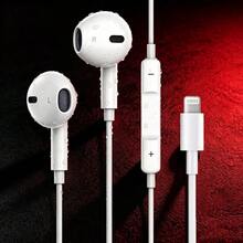 Wired In-Ear Headphones Compatible With IPhone/ Lightning, Wired Headphones With Lightning Interface, Built-In Remote Control For Music, Phone Calls And Volume Control, Compatible With IPhone 14/13/12/11/XS/X/8/7/SE/Pro/Pro Max - View 2