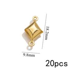 20Pcs Double Hole Link Connectors, 18K Gold Plated Stainless Steel Tarnish Resistant Heart Star Shell Moon Shape Charms For DIY Jewelry Making - Double Hanging Connector - View 15