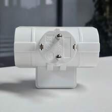 CILIA 1/2pcs Triple Schuko Socket Multiple Vertical Electrical Adapter, 3 Universal Sockets With Child Protection,250V/16A ,Combined German Standard,For Home And Commercial Use - View 5