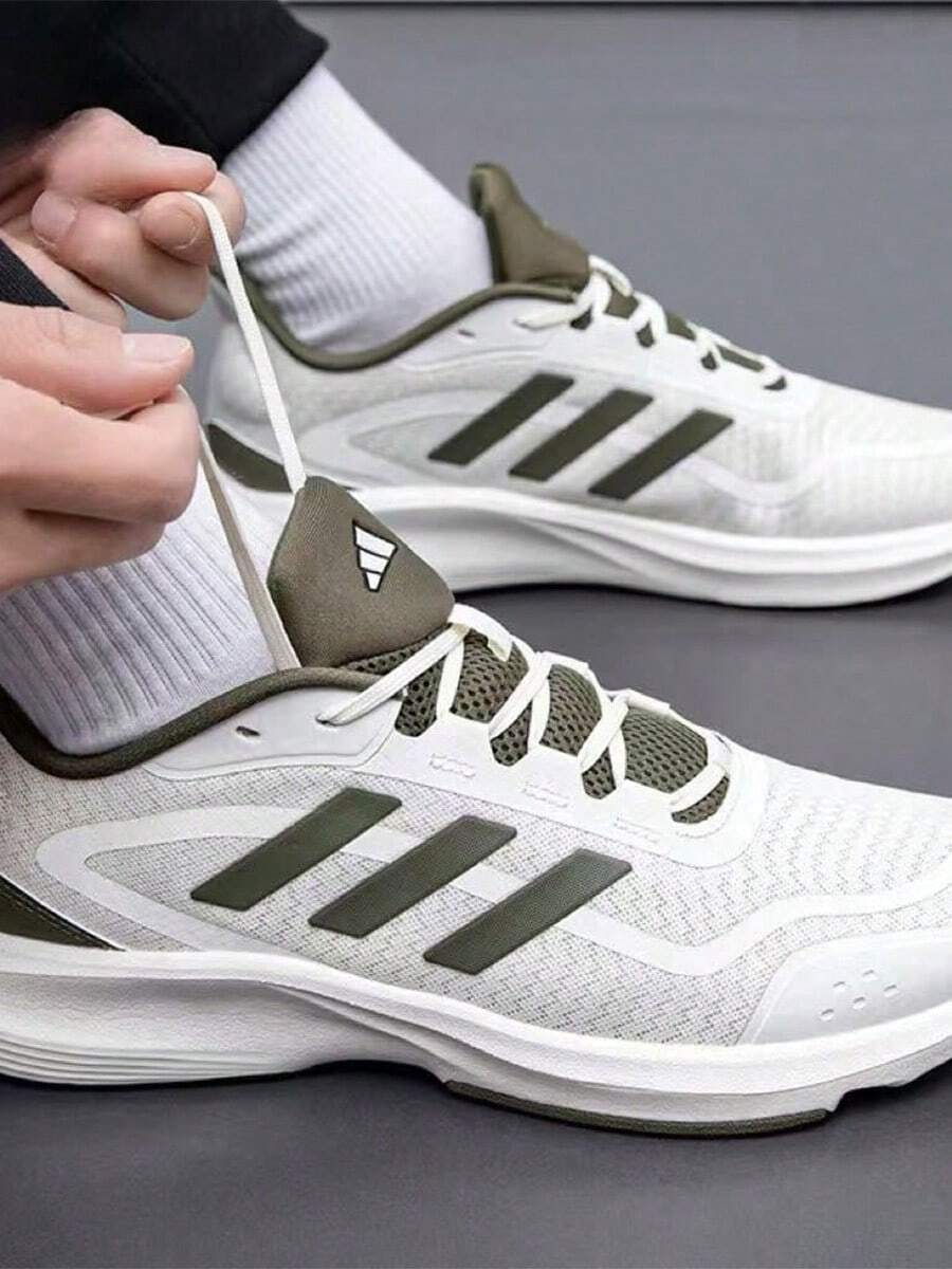 Adidas Men's Sneakers, Comfortable, Durable, Shock-Absorbing Casual Running Shoes - Light Green - View 1
