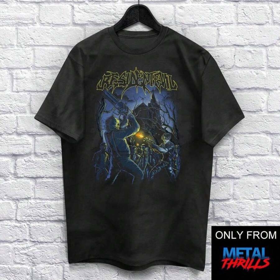 Camiseta Saw You Unisex (Para Hombres y Mujeres) Camiseta de Terror Camisetas Divertidas de Heavy Metal. Camiseta Metalhead, camiseta de música, ciencia ficción, ropa de hombre, camisetas pa - Negro - Ver 1