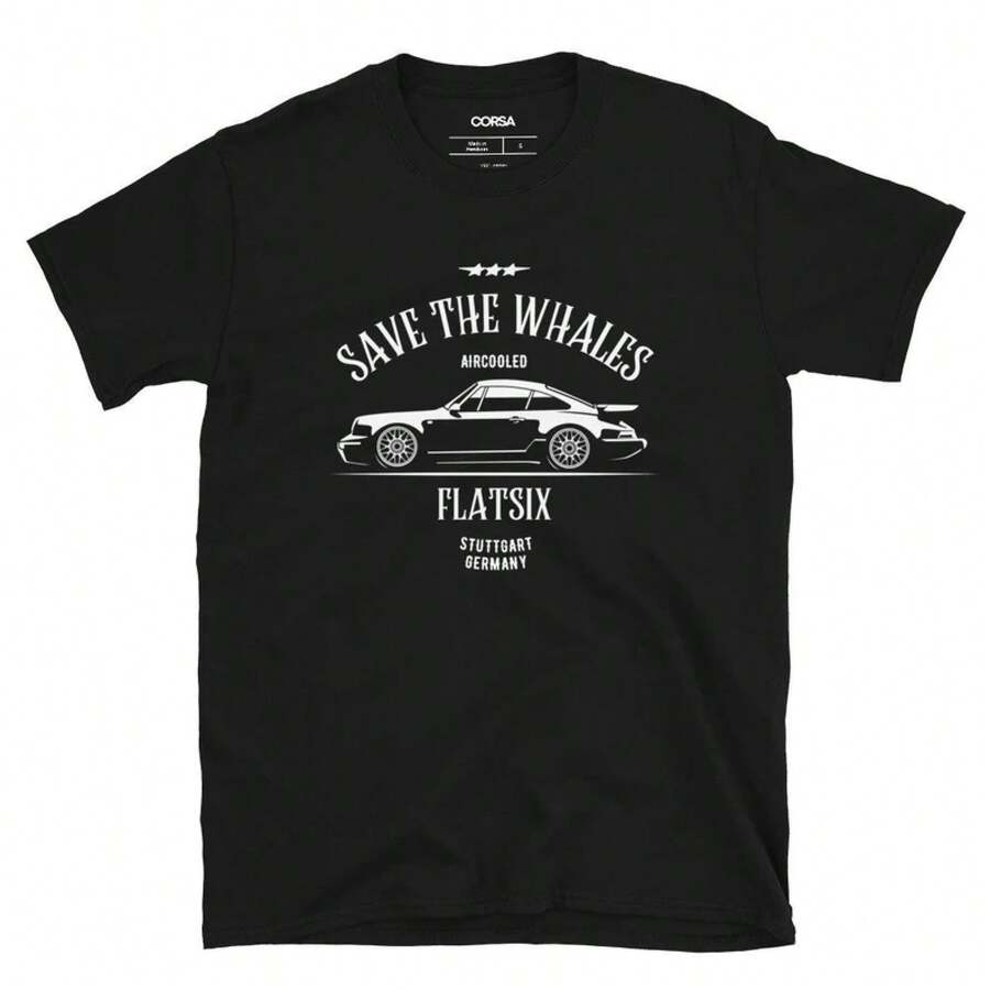 Save The Whales Aircooled Pcar T-Shirt - Black - View 1