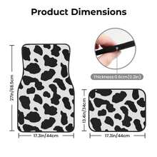 1pc/4pcs Universal Car Floor Mats And Trunk Mats, Black & White Cow Print Car Floor Mats And Trunk Mats, Car Rear Storage Decor, Fashionable Car Interior Accessories - Black and White Cow Print - View 9