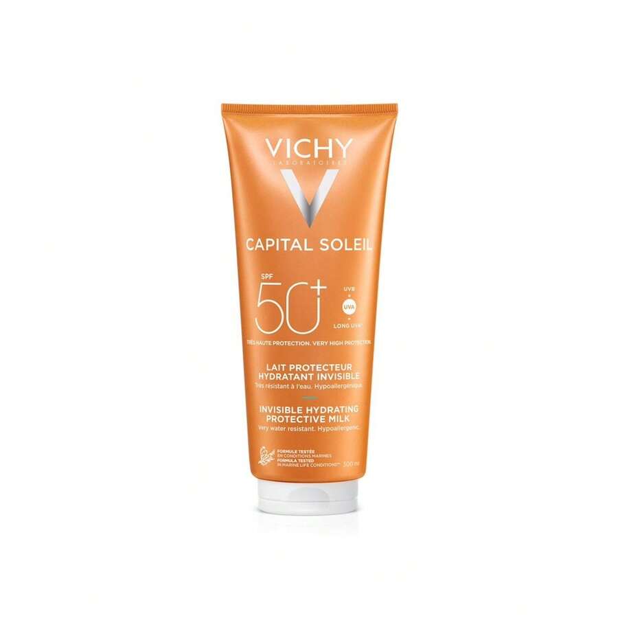 Vichy Capital Soleil Osynlig Återfuktande Skyddande Solmjölk SPF50+ 300ml - Solskydd - Koppar - Visa 1