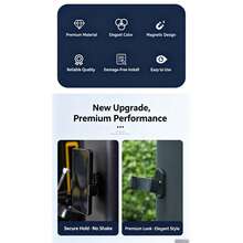 1 PC Strong Magnetic Base Stand For Gyms And Dance Studios: Allows You To Easily Monitor Your Movements And Make Better Adjustments. Also Suitable For Kitchens And Bathrooms. Wall-Mounted Phone Holder For Photography. - Black - View 10