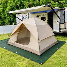 RV Heavy Duty Moisture-Proof Waterproof Mat, Waterproof Dust-Proof Ground Sheet, Essential For RV Outdoor Camping And Picnic - Green - View 3